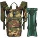 Outplea Hydration Backpack with 3L Water Bladder, 15L Multi Pocket Tactical Hydration Pack, Cycling Backpack for Rave, Hiking, Running, Camping, Jungle Camouflage
