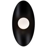 Glamour 18"H x 9"W 1-Light Wall Sconce in Black