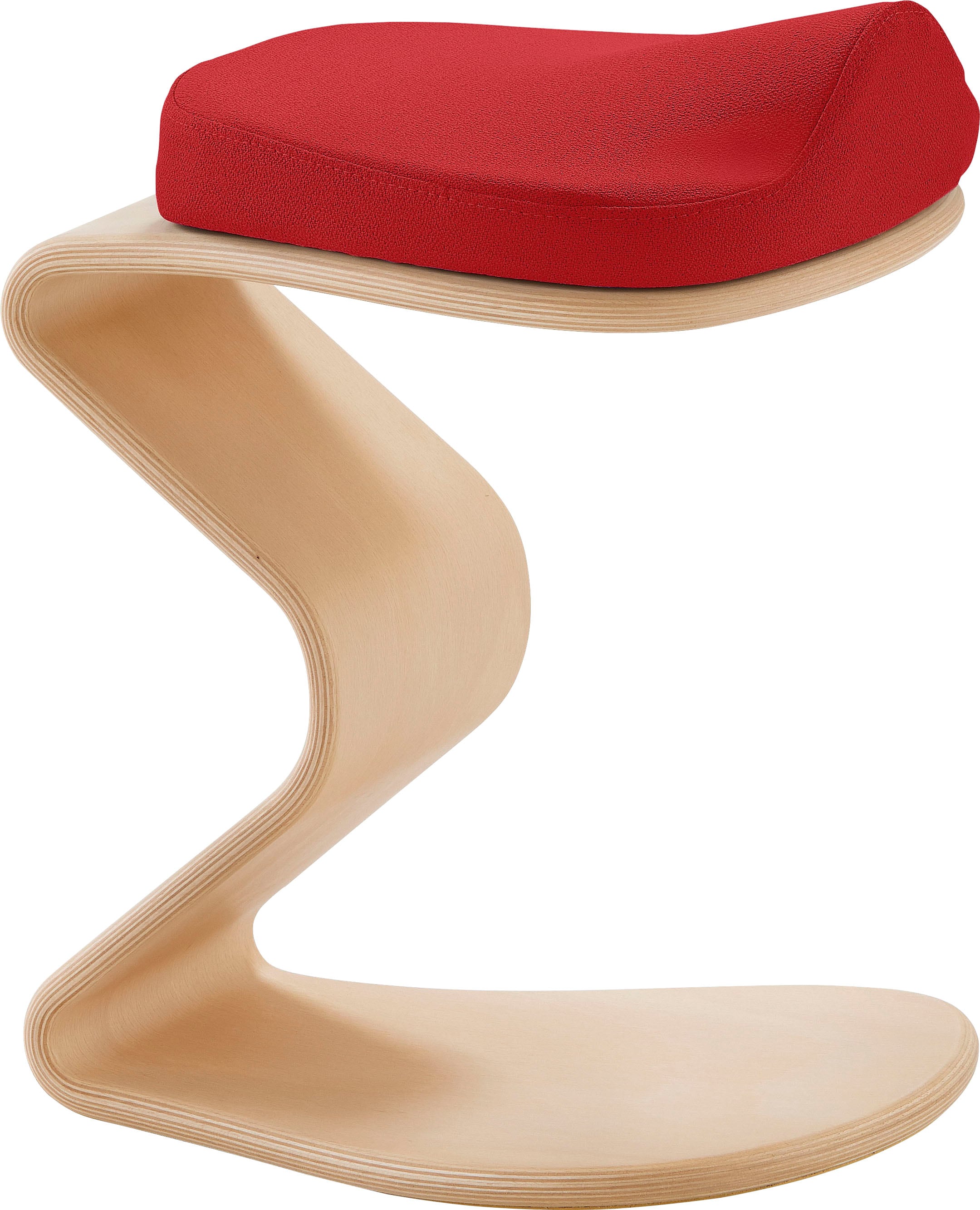 Sitzhocker MAYER SITZMÖBEL "1180", rot, B:30cm H:46cm T:33cm, 100% post-consumer recyceltes Polyester, Hocker, Sitzhocker, NEST NATURE Hocker small mit 3D-/Komfortsitz 1180