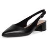 Slingpumps TAMARIS, Damen, Gr. 40, schwarz, Leder, elegant, Schuhe Brautschuh Slingpumps, Abendschuh, Sommerschuh, Blockabsatz, mit Touch It-Ausstattung, Topseller