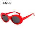 Lunettes de soleil UV400 à monture narpour enfants rouge noir blanc verres miroirs à la mode