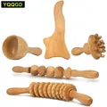 Ensemble d'outils de massage thérapeutique en bois anciers de rouleau de massage kit