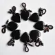 Pendentifs en forme de cœur en onyx noir naturel 8 pièces/lot 25mm pour la fabrication de bijoux