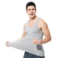 Sous-vêtement en coton de grande taille pour hommes haut en fibre précieuse maillot de corps en