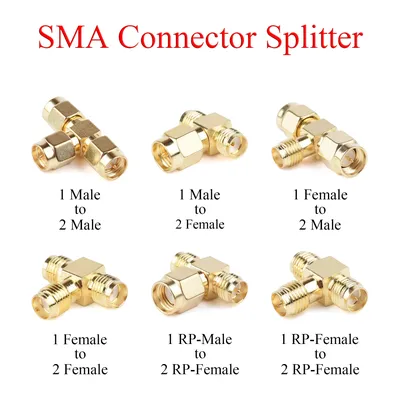 Séparateur de connecteur Coaxial RF SMA/RP-SMA mâle/femelle à mâle adaptateur Jack femelle