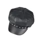 Idopy – casquette en coton pour femmes 8 pièces béret plat en cuir Pu casquette de capitaine
