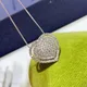 Collier Long avec pendentif en forme de cœur couleur argent S925 joli bijou à la mode pour femmes