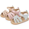 KIDSUN-Chaussures de plein air pour bébés sandales en cuir pour tout-petits semelle en caoutchouc