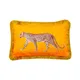 Juste de coussin rétro brillante taie d'oreiller lombaire décorative vintage artistique tigre