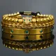 Bracelets de luxe pour hommes Micro pavé vert CZ tête de léopard Royal Bracelets en cristaux