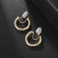 Boucles d'oreilles créoles à clip en forme de C pour femme manchette d'oreille vintage cuivre