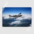 The Silver Spitfire Air To Air Plaque en métal affiche de cinéma salon créer des plaques de