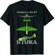 T-Shirt allemand Ju 87 Stuka diagramme d'avion de plongée WWII T-shirt manches courtes col rond