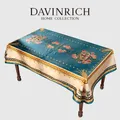 DAVINRICH – nappe de Table en velours bleu de Style rustique Pastoral délicat motif fleuri et