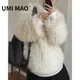 UMI MAO – faux hauts épais en laine d'agneau pour Femme coupe ample chaud à la mode avec une