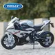 Welly-Modèle réduit de moto BMW 2021 S1000RR véhicule gris moulé sous pression moto de collection