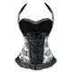 Corset sexy avec bretelles et jarretelles pour femme lingerie sensuelle brodée 7.0 bustier corset