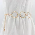 Cercle en métal doré pour femme ceinture de robe de soirée anneau de franges vêtements de taille