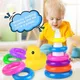 Tour à empiler en forme de canard pour enfant en bas âge jouet éducatif Montessori tour