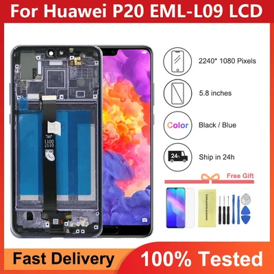 Pour Original 5.8 "Écran LCD Avec Cadre Pour Huawei P20 EML-L09 EML-L22 EML-L29 LCD Écran Tactile