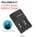 PUJIMAX – chargeur de batterie intelligent prise EU UK US pour piles Li-ion rechargeables 1.2V