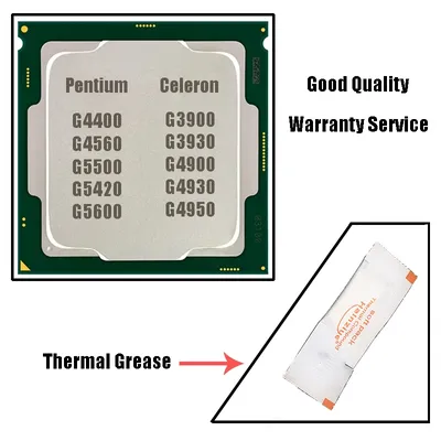 Processeur Intel Celeron avec graisse thermique processeur de bureau LGA 1151 Pentium G4400 CPU