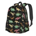 Sac à dos universitaire en polyester avec imprimé animal mignon sac à dos de dinosaure de dessin
