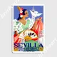 Affiche de la foire d'avril de Séville Espagne Plaque en métal Bar Diversification Décoration