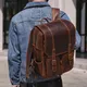 Luufan-Sac à dos cheval en cuir véritable pour homme sac à dos PC sac à dos grande capacité sacs