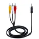 Câble RCA mâle à 3 prises jack 3.5mm adaptateur audio mx vidéo AV rette pour lecteur DVD