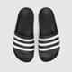 adidas adilette aqua sandals in black & white