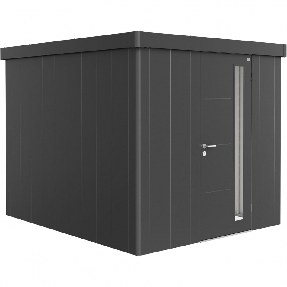 Biohort Gerätehaus Neo dunkelgrau-metallic Geräteschuppen, Standardtür, 3B (236x292 cm) Image