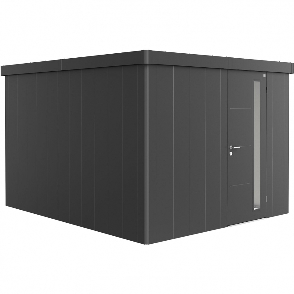 Biohort Gerätehaus Neo dunkelgrau-metallic Geräteschuppen, Standardtür, 4C (292x348 cm) Image