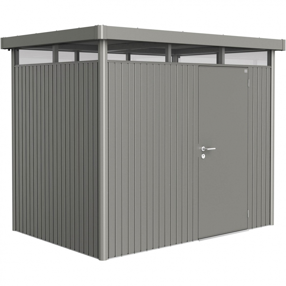 Biohort Gerätehaus HighLine quarzgrau-metallic, Standardtür, H2 (275x195 cm) Image