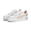 Sneaker PUMA "Carina Street Sneakers Damen", Gr. 39, bunt (weiß rose dust feather gray pink), Obermaterial: Kuhleder, Synthetik; Futter: Textil, Synthetik; Innensohle: Textil; Laufsohle: Gummi, Schuhe