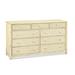 Braxton Culler Summer Retreat 9 Drawer Dresser Wood/Wicker/Rattan in Brown | 36 H x 64 W x 20 D in | Wayfair 818-141/COFFEE