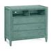 Birch Lane™ Deitrich 3 Drawer Dresser Wicker/Rattan in Green | 38 H x 41 W x 20 D in | Wayfair 71F0A72620DD42478940B71CBDFA3466