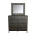 Red Barrel Studio® Zaquan 9 Drawer Double Dresser w/ Mirror Wood in Brown | 79 H x 50 W x 17 D in | Wayfair ADB9706922B1469A968C414EFD2AE182
