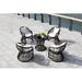 Bayou Breeze Annyka Round 4 - Person Outdoor Dining Set w/ Cushions Glass/Wicker/Rattan in Brown | Wayfair 0ACAD407AED54758B23114D59DCA4E4C