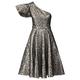 ApartFashion Women's Kleid Dress, Silber, Normal