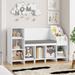 Lark Manor™ Aleedis 31.5" H x 54.5" W Cube Bookcase Wood in Brown/White | 31.5 H x 54.5 W x 15.7 D in | Wayfair 3FDA07CA8E18442196E7E54797FB5F56