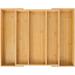 Hokku Designs Trym 2" H x 21.6" W x 17" D Adjustable Flatware & Kitchen Utensils Drawer Organizer Bamboo in Brown | 2 H x 21.6 W x 17 D in | Wayfair