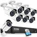 ZOSI 8CH DVR Security Cameras System w/ 2TB HDD, 8 x 2MP Outdoor Security Cameras, Motion Detection in White | 18 H x 17 W x 10 D in | Wayfair