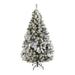 6' Flocked River Mountain Pine Artificial Tree Warm Clear LED - 6 Foot
