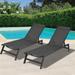 Outdoor Patio 2-Piece Chaise Lounge Chairs Set 5-Position Adjustable