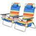 2 or 4-Pack Folding Beach Chair 5-Position Outdoor Reclining Chairs