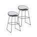 Porthos Home Aven Iron Wire Bar Stools with PU Leather Seat Pad, Set of 2