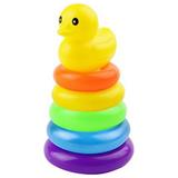 DraggmePartty Rainbow Stacking Tower Classic Color Ring Pyramid Baby Stacking Toy Children s Birthday Gift