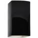 Ambiance 13 1/2"H Gloss Black Rectangle LED ADA Wall Sconce