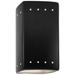 Ambiance 9 1/2"H Carbon Rectangle Closed LED Outdoor Sconce